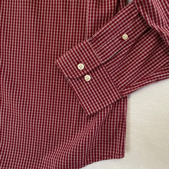 Dockers Mens Large Red Checkered Stain Defender Long Sleeve Button Down Shirt‎ - Picture 5 of 10